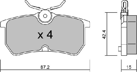 Aisin BPFO-2004 - Bremžu uzliku kompl., Disku bremzes www.autospares.lv