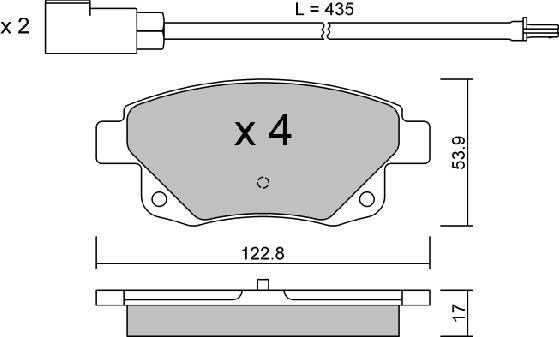 Aisin BPFO-2005 - Bremžu uzliku kompl., Disku bremzes www.autospares.lv