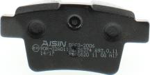 AISIN BPFO-2006 - Bremžu uzliku kompl., Disku bremzes www.autospares.lv