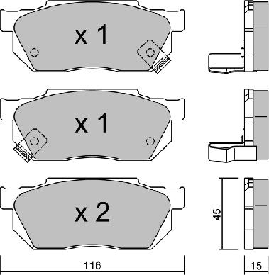 Aisin BPHO-1906 - Bremžu uzliku kompl., Disku bremzes www.autospares.lv