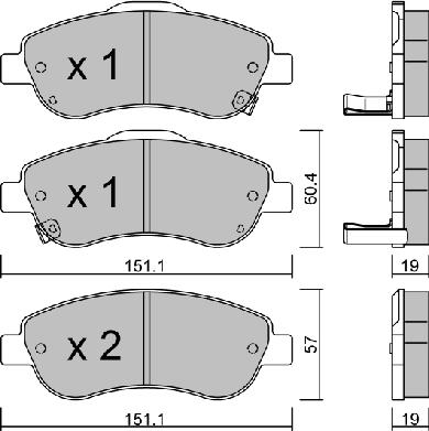 Aisin BPHO-1005 - Тормозные колодки, дисковые, комплект www.autospares.lv