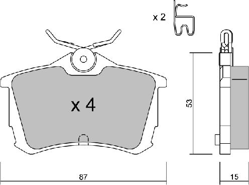 Aisin BPHO-2003 - Brake Pad Set, disc brake www.autospares.lv