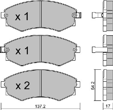 Aisin BPHY-1906 - Тормозные колодки, дисковые, комплект www.autospares.lv