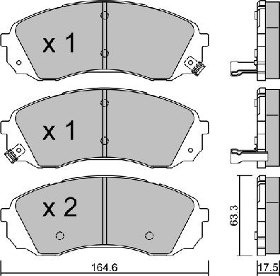 Aisin BPHY-1009 - Bremžu uzliku kompl., Disku bremzes www.autospares.lv