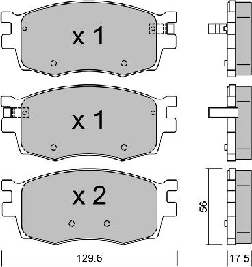 Aisin BPHY-1004 - Bremžu uzliku kompl., Disku bremzes www.autospares.lv