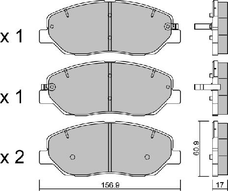 Aisin BPHY-1008 - Bremžu uzliku kompl., Disku bremzes autospares.lv