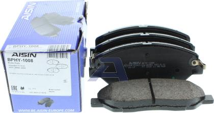 AISIN BPHY-1008 - Bremžu uzliku kompl., Disku bremzes www.autospares.lv