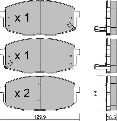 Aisin BPHY-1003 - Bremžu uzliku kompl., Disku bremzes www.autospares.lv