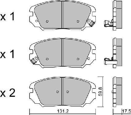 Aisin BPHY-1010 - Bremžu uzliku kompl., Disku bremzes autospares.lv