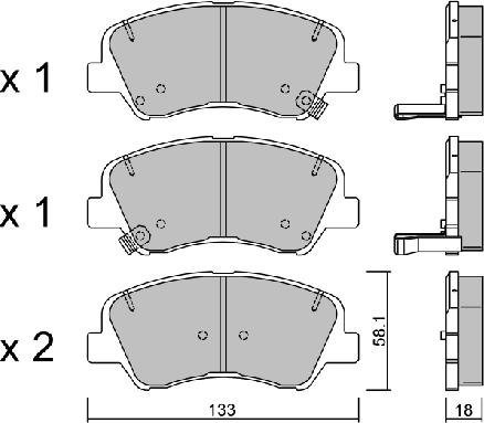 Aisin BPHY-1011 - Тормозные колодки, дисковые, комплект www.autospares.lv