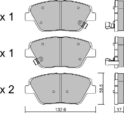 Aisin BPHY-1012 - Bremžu uzliku kompl., Disku bremzes autospares.lv