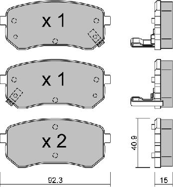 Aisin BPHY-2003 - Brake Pad Set, disc brake www.autospares.lv