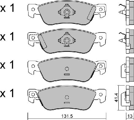 Aisin BPIS-2900 - Bremžu uzliku kompl., Disku bremzes autospares.lv