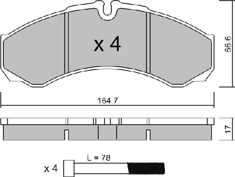 Aisin BPIV-1002 - Bremžu uzliku kompl., Disku bremzes autospares.lv