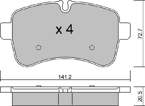 Aisin BPIV-2001 - Bremžu uzliku kompl., Disku bremzes www.autospares.lv