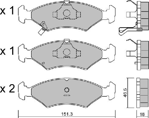 Aisin BPKI-1904 - Тормозные колодки, дисковые, комплект www.autospares.lv