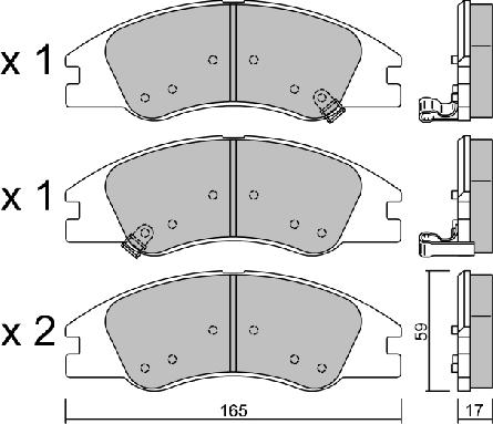 Aisin BPKI-1902 - Bremžu uzliku kompl., Disku bremzes autospares.lv