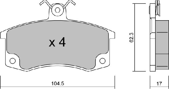 Aisin BPLA-1001 - Bremžu uzliku kompl., Disku bremzes www.autospares.lv