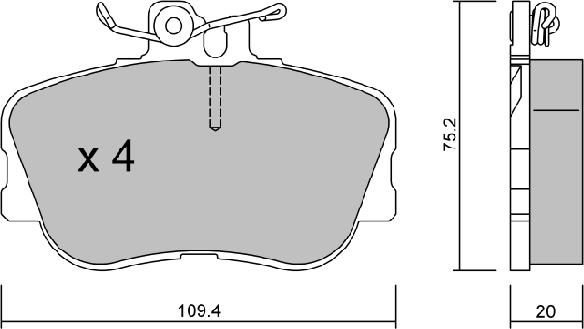 Aisin BPMB-1009 - Bremžu uzliku kompl., Disku bremzes www.autospares.lv