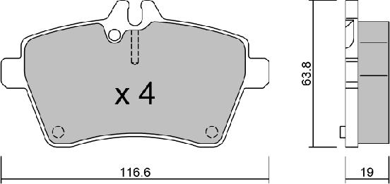 Aisin BPMB-1005 - Bremžu uzliku kompl., Disku bremzes www.autospares.lv