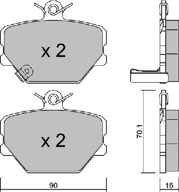 Aisin BPMB-1001 - Тормозные колодки, дисковые, комплект www.autospares.lv