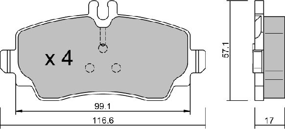 AISIN BPMB-1003 - Тормозные колодки, дисковые, комплект www.autospares.lv