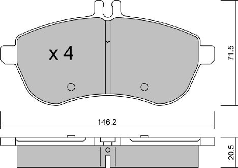 Aisin BPMB-1002 - Bremžu uzliku kompl., Disku bremzes autospares.lv