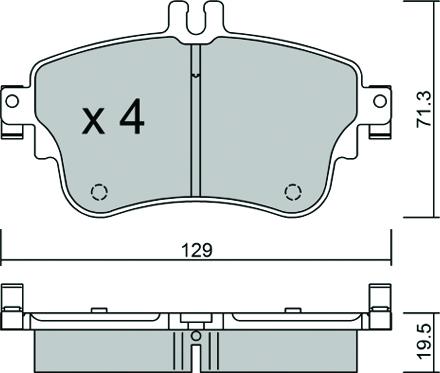 Aisin BPMB-1019 - Bremžu uzliku kompl., Disku bremzes www.autospares.lv