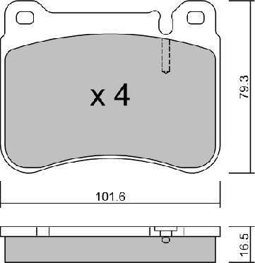 Aisin BPMB-1014 - Bremžu uzliku kompl., Disku bremzes www.autospares.lv