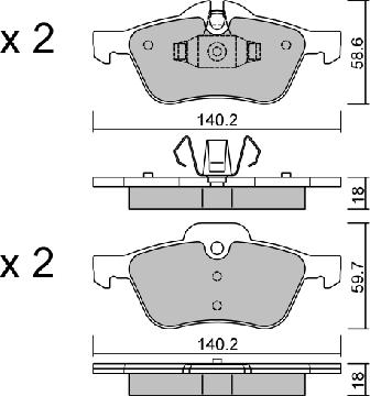 Aisin BPMB-1010 - Bremžu uzliku kompl., Disku bremzes www.autospares.lv