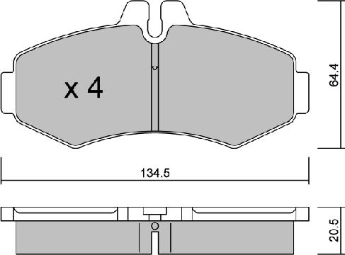 Aisin BPMB-1011 - Bremžu uzliku kompl., Disku bremzes www.autospares.lv