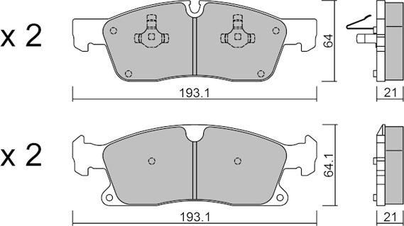 Aisin BPMB-1018 - Bremžu uzliku kompl., Disku bremzes autospares.lv