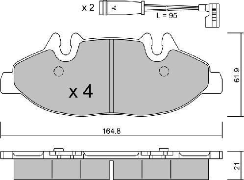 Aisin BPMB-1012 - Bremžu uzliku kompl., Disku bremzes www.autospares.lv