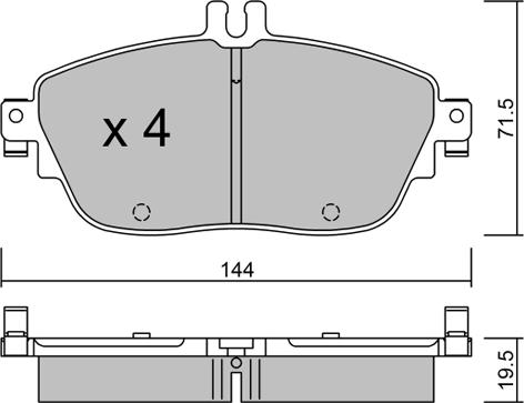 Aisin BPMB-1024 - Bremžu uzliku kompl., Disku bremzes www.autospares.lv