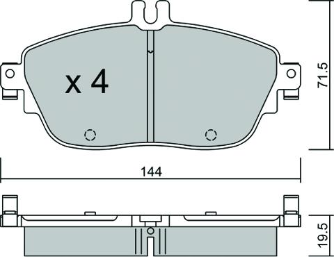 Aisin BPMB-1020 - Bremžu uzliku kompl., Disku bremzes www.autospares.lv