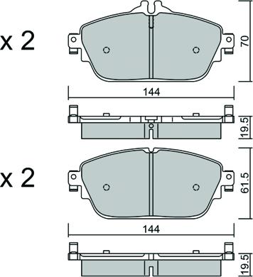 Aisin BPMB-1021 - Brake Pad Set, disc brake www.autospares.lv