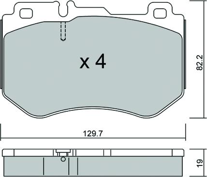 Aisin BPMB-1022 - Brake Pad Set, disc brake www.autospares.lv