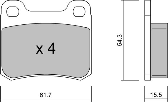 Aisin BPMB-2009 - Bremžu uzliku kompl., Disku bremzes autospares.lv