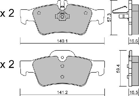 Aisin BPMB-2004 - Тормозные колодки, дисковые, комплект www.autospares.lv