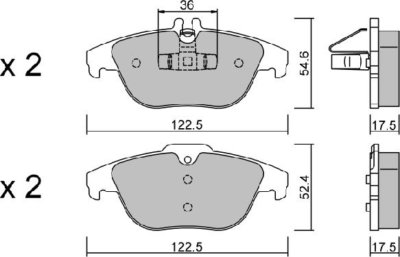 Aisin BPMB-2002 - Bremžu uzliku kompl., Disku bremzes www.autospares.lv