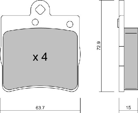 Aisin BPMB-2007 - Bremžu uzliku kompl., Disku bremzes www.autospares.lv