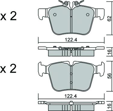 Aisin BPMB-2016 - Brake Pad Set, disc brake www.autospares.lv