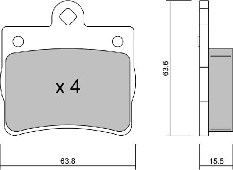 AISIN BPMB-2011 - Bremžu uzliku kompl., Disku bremzes www.autospares.lv