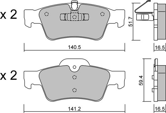 Aisin BPMB-2013 - Bremžu uzliku kompl., Disku bremzes www.autospares.lv