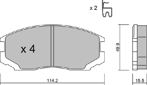 Aisin BPMI-1904 - Bremžu uzliku kompl., Disku bremzes autospares.lv