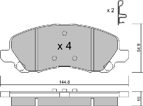 Aisin BPMI-1001 - Bremžu uzliku kompl., Disku bremzes autospares.lv