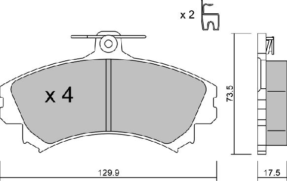 Aisin BPMI-1003 - Bremžu uzliku kompl., Disku bremzes www.autospares.lv