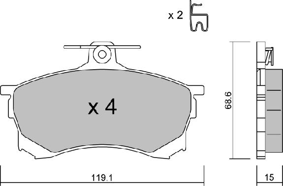 Aisin BPMI-1002 - Bremžu uzliku kompl., Disku bremzes www.autospares.lv