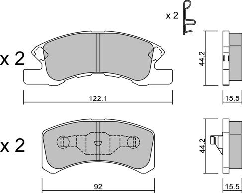 Aisin BPMI-1007 - Bremžu uzliku kompl., Disku bremzes www.autospares.lv