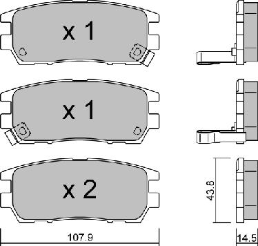 AISIN BPMI-2900 - Bremžu uzliku kompl., Disku bremzes www.autospares.lv